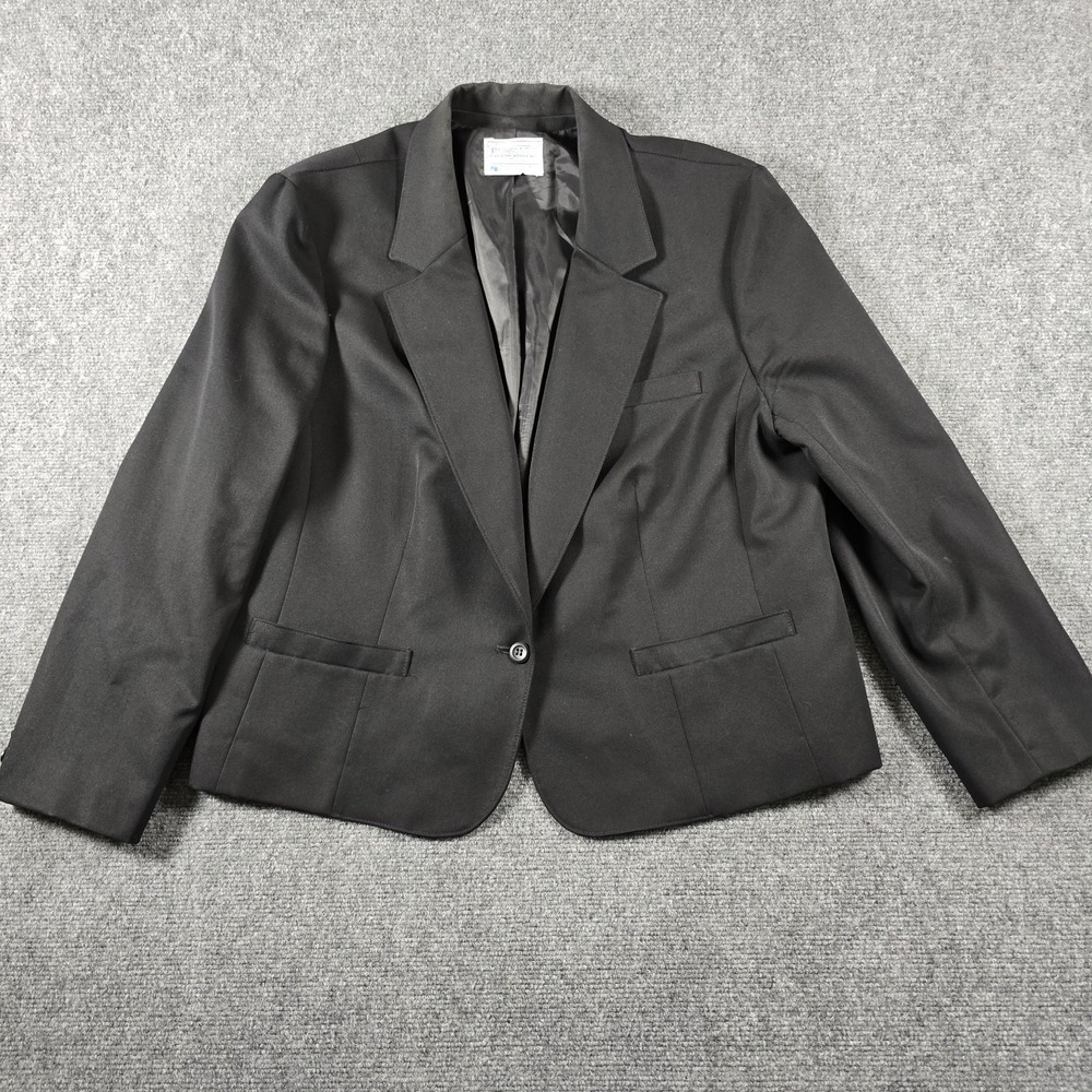 Pendleton Pure Virgin Wool Black Blazer Sport Coat USA Vintage 42 Regular